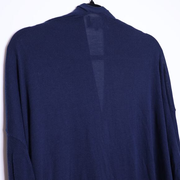 PAS DE CALAIS Cotton Linen Cardigan Navy Blue Long Sleeves Women's 38/US 4-6 - Picture 6 of 9